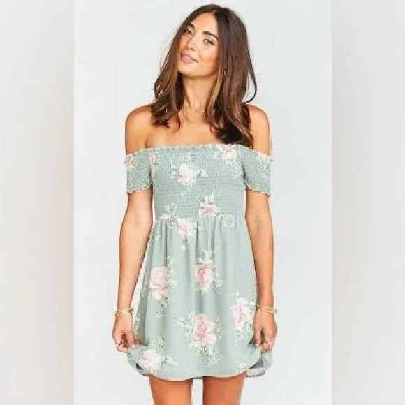 Show Me Your Mumu Dolly Smocked Dress in Sweetheart Sage - Picture 2 of 16